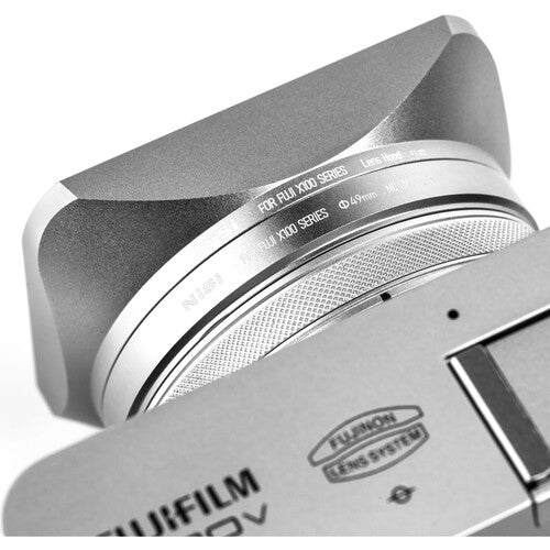 NiSi X100 Series NC UV Filter with 49mm Filter Adaptor, Metal Lens Hood and Lens Cap for Fujifilm X100/X100S/X100F/X100T/X100V (Silver)