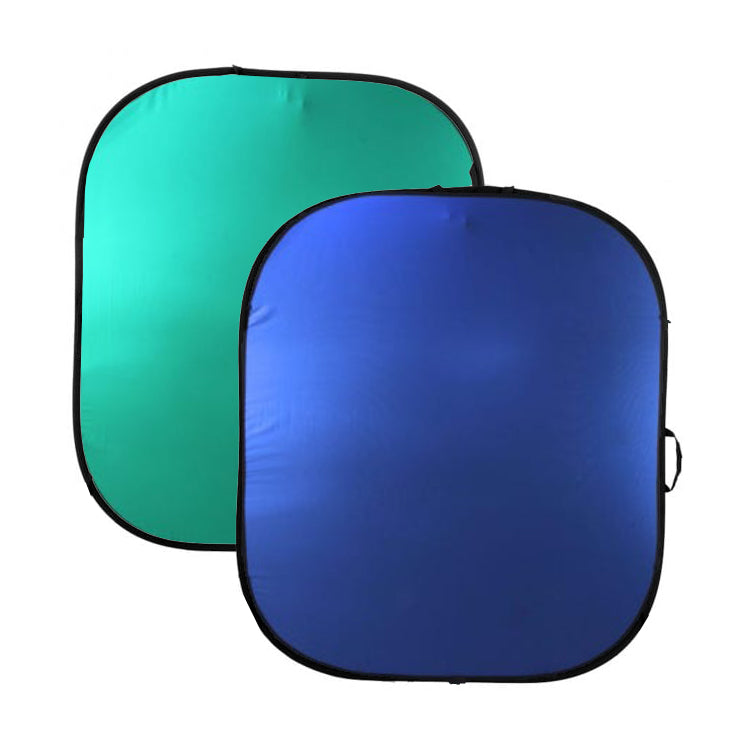 ProMaster Solid Pop-Up Background 6'x7' - Chromakey Green / Blue 2-Sided